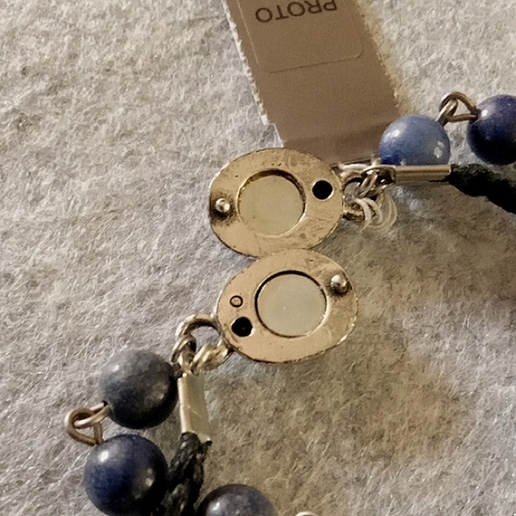 J. Jill Blue and Silver Beaded Charm Bracelet - Picture 9 of 11